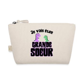 Enfant je vais être grande soeur annonce grossesse - Trousse biologique - nature - Devant
