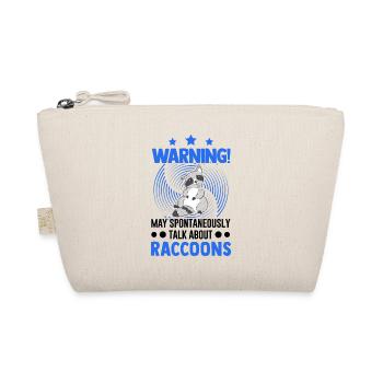 Warning Raccoon Raccoon - Organic Pouch - nature - Front
