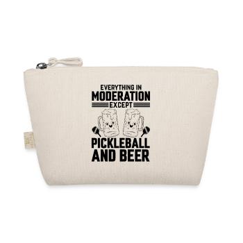 Everything In Moderation Except Pickleball And Bee - Bio-Täschchen - Natur - Vorne