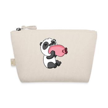 Cow Sausage Motif Funny - Organic Pouch - nature - Front