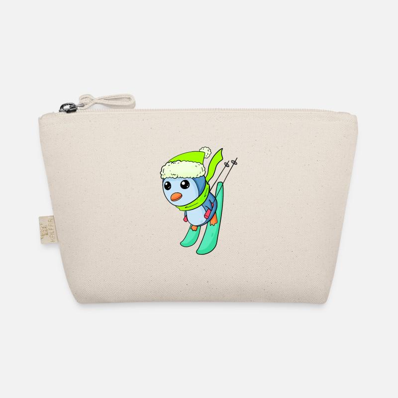 Penguin Ski Winter Skiing Organic Pouch