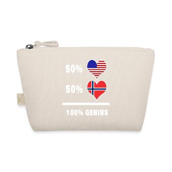 USA and Norway genius flag design - Organic Pouch - nature - Front