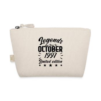 LEGENDS ARE BORN IN OCTOBER 1997 anniversary gift. - Organic Pouch - nature - Front