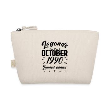 LEGENDS ARE BORN IN OCTOBER 1990 anniversary gift. - Organic Pouch - nature - Front