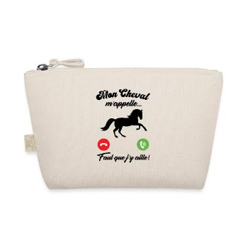 Mon cheval m'appelle faut quẹ j’y aille Cadeau - Trousse biologique - nature - Devant