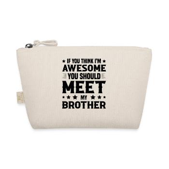 Bruderherz Bester Bruder der Welt Geschenkidee - Bio-Täschchen - Natur - Vorne