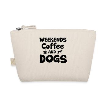 Kaffee Hund Maschine Welpen Tasse Bohnen - Bio-Täschchen - Natur - Vorne