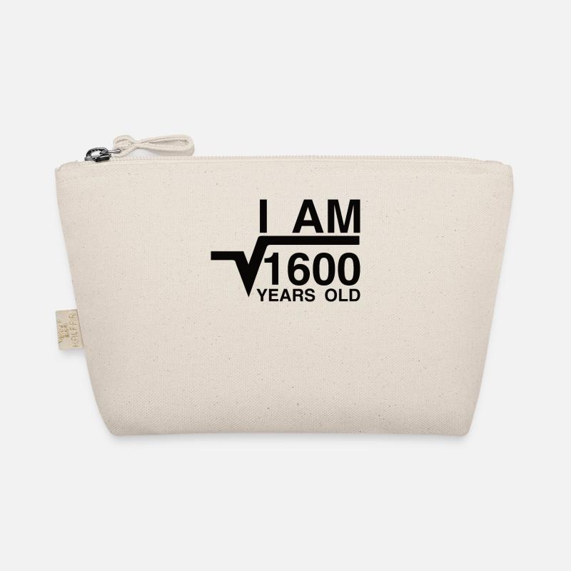 Square Root of 1600 Math Nerd 40th Birthday Organic Pouch