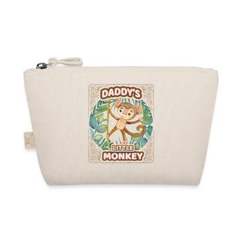 Cute monkey funny saying kids, Daddy's monkey - Organic Pouch - nature - Front