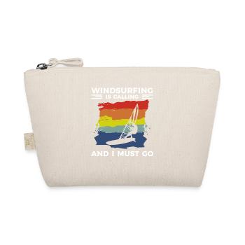 Windsurfing Is Calling And I Must Go Windsurfer - Organic Pouch - nature - Front