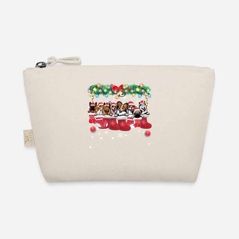 Différentes races de chiens dans les bas de Noël - Noël Trousse biologique