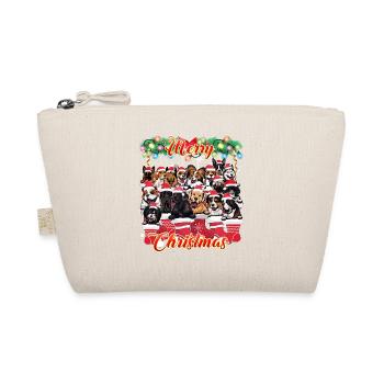 Dogs as Christmas Décor - Cute Dogs Christmas - Organic Pouch - nature - Front
