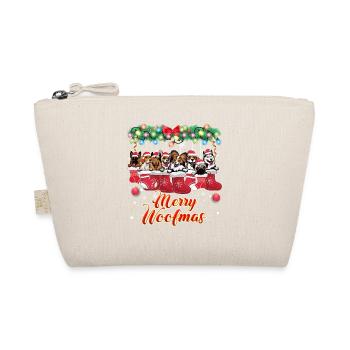 Cute and Cuddly Dogs Funny Christmas Dogs - Organic Pouch - nature - Front