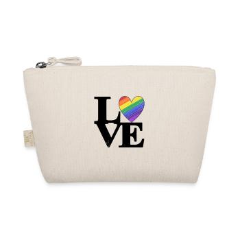 Love Buntes Herz Toleranz LGBT - Bio-Täschchen - Natur - Vorne