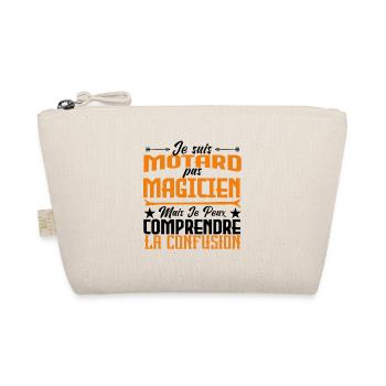 je suis Motard pas magicien - Trousse biologique - nature - Devant