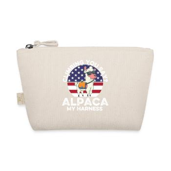 Climbing You Say Alpaca My Harness T-Shirt, Funny - Organic Pouch - nature - Front