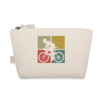 Funny Road Bike Riding Cycling - Organic Pouch - nature - Front