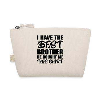 Bruderherz Bester Bruder der Welt Geschenkidee - Bio-Täschchen - Natur - Vorne