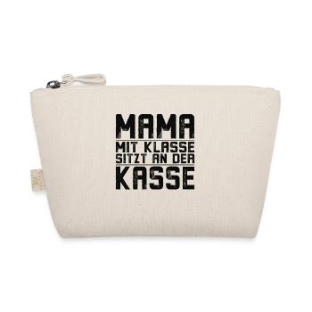 Mama mit klasse sitzt an der kasse - Bio-Täschchen - Natur - Vorne