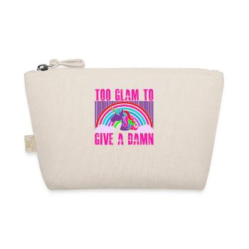 Einhorn TOO GLAM to GIVE DAMN - Bio-Täschchen - Natur - Vorne