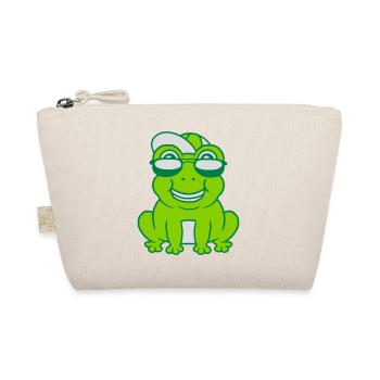 Cooler kleiner Frosch Junge - Bio-Täschchen - Natur - Vorne