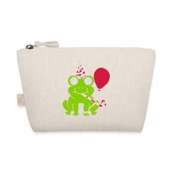 Celebrate birthday Party Frog - Organic Pouch - nature - Front