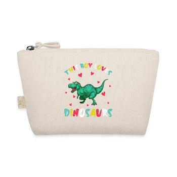 Dino Dinosaur T-Rex Boy Young Gift - Organic Pouch - nature - Front