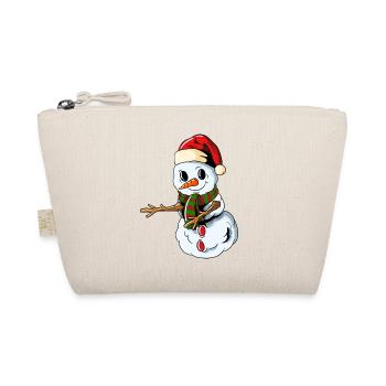 Snowman Christmas Cap Floss Dance Christmas - Organic Pouch - nature - Front