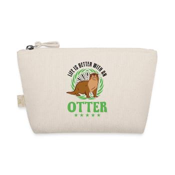 Life is better with an Otter Fischotter Seeotter - Bio-Täschchen - Natur - Vorne
