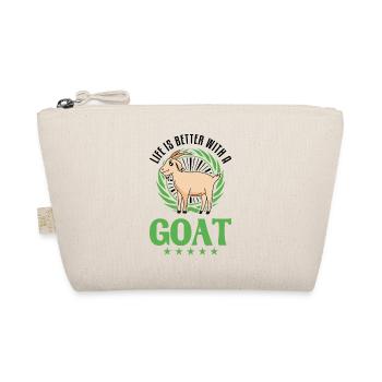 Life is better with a Goat Ziegenwirt Ziege - Bio-Täschchen - Natur - Vorne