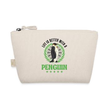 Life is better with a Penguin Pinguin - Organic Pouch - nature - Front