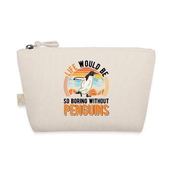 Pinguin Geschenk Penguin - Bio-Täschchen - Natur - Vorne