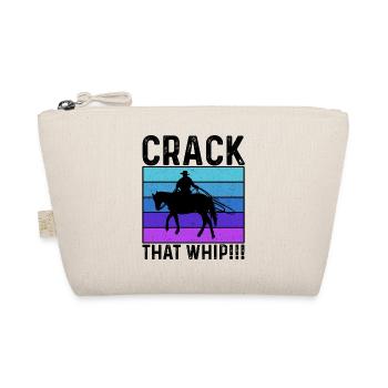 Crack That Whip Horse Riding Equestrian Horse Love - Bio-Täschchen - Natur - Vorne