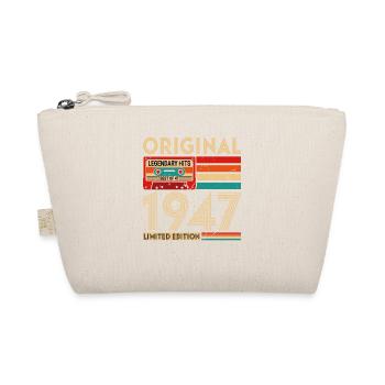 Vintage Original 1947 Birthday Gift Idea - Organic Pouch - nature - Front