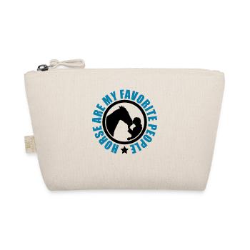 Horses Are My Favorite People Horse Lover Horse Ri - Bio-Täschchen - Natur - Vorne