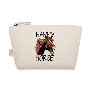 Happy Horse Graphic Horse Lover Equestrian Rider H - Bio-Täschchen - Natur - Vorne