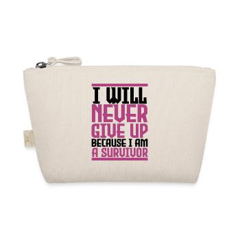 Le cancer du sein vaincu " i am a survivor " . - Trousse biologique - nature - Devant