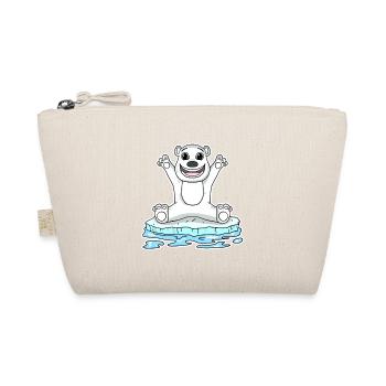 Polar Bear Polar Bear Bear Motif for Children - Organic Pouch - nature - Front