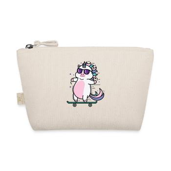 Unicorn Skating Mythical Creature Sport - Organic Pouch - nature - Front