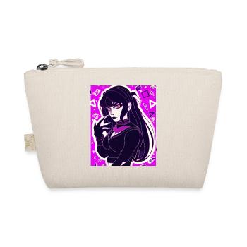 Goth Anime Vaporwave Cute Creepy Goth Girl - Organic Pouch - nature - Front