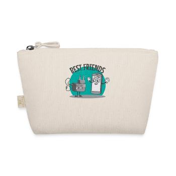 Charging Cable Mobile Phone Smartphone Battery Empty Best Friends - Organic Pouch - nature - Front