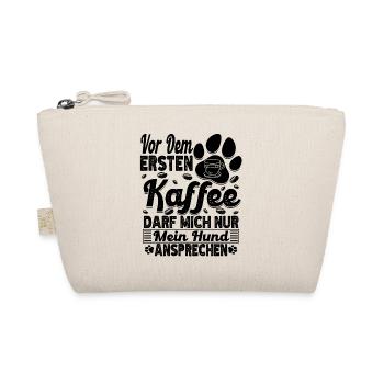 Kaffee Hund Hundehalter Kaffeetrinker Liebhaber - Bio-Täschchen - Natur - Vorne