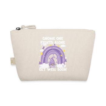 Gnome One Fights Alone Cancer Awareness - Organic Pouch - nature - Front