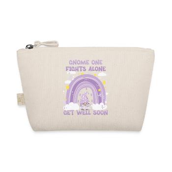 Gnome One Fights Alone Cancer Awareness - Organic Pouch - nature - Front