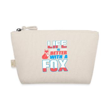 Life Is Better With A Fox Cute Retro Fox Lover - Bio-Täschchen - Natur - Vorne