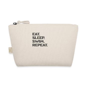 Schwimmen - eat. sleep. swim. repeat. - Bio-Täschchen - Natur - Vorne