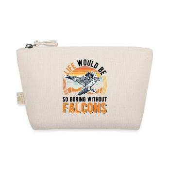 Falconer Gift Falconry Kestrel - Organic Pouch - nature - Front