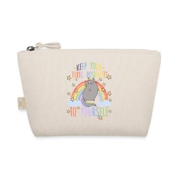 Cynical Anti Rainbow Motif Cat Owner - Organic Pouch - nature - Front