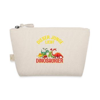 Dino Dinosaurier T-Rex Boy Junge Geschenk - Bio-Täschchen - Natur - Vorne