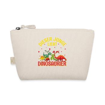 Dino Dinosaurier T-Rex Boy Junge Geschenk - Bio-Täschchen - Natur - Vorne